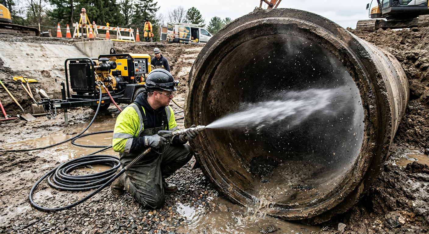 Hydrocurage haute pression pour débouchage de canalisation à Vélizy-Villacoublay