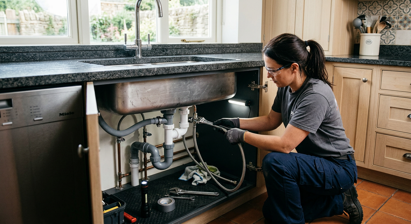 Installation plomberie cuisine avec pose d'évier à Vélizy-Villacoublay