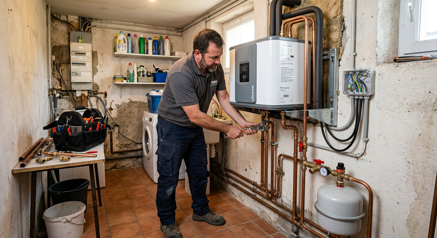 Pose de chauffe-eau thermodynamique par un plombier à Vélizy-Villacoublay