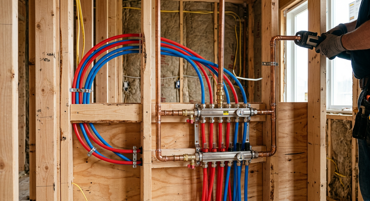 Création de réseau plomberie en cuivre et PER à Vélizy-Villacoublay 92